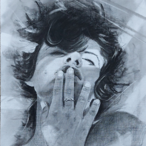 original charcoal drawing "wild spirit"